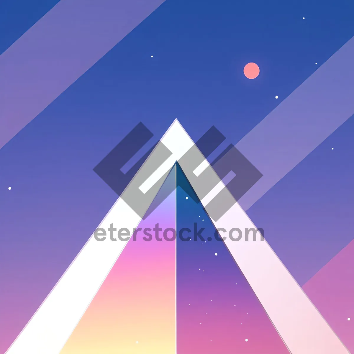 Picture of Abstract Rainbow Geometric Design Poster