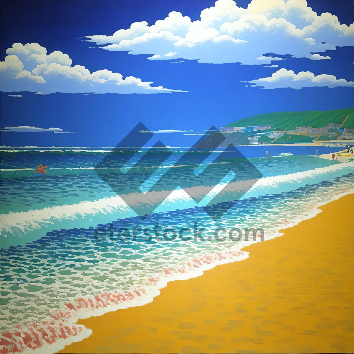 Picture of Paradise Found: Tranquil Beach Retreat with Turquoise Waves