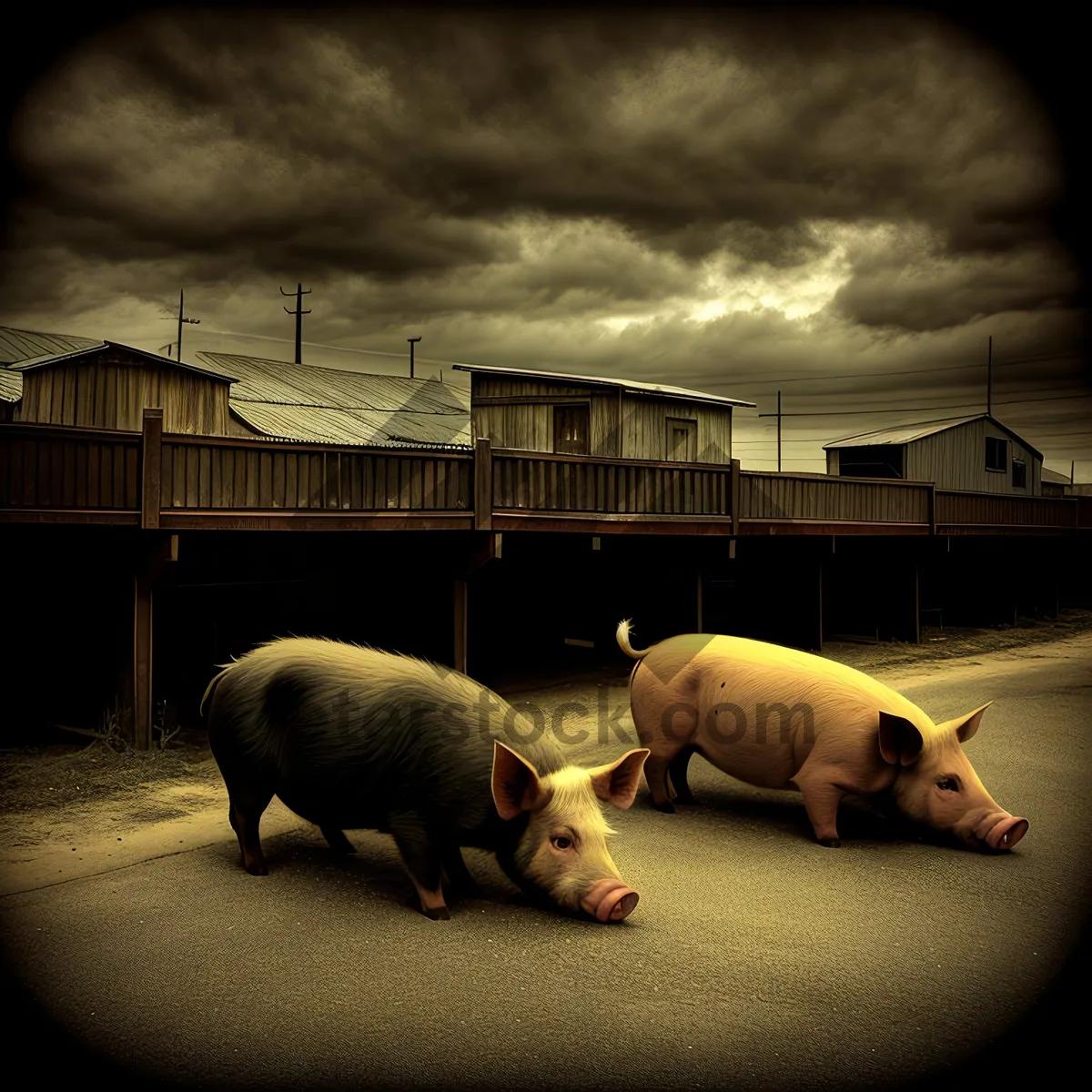 Picture of Farm Piglet - Domestic Swine Hog Image