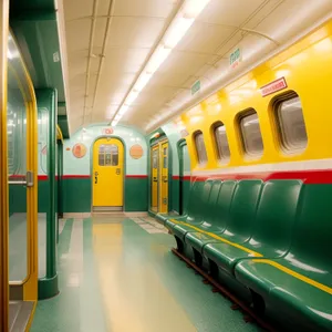 Urban Speed: Modern Subway Train in Tunnel