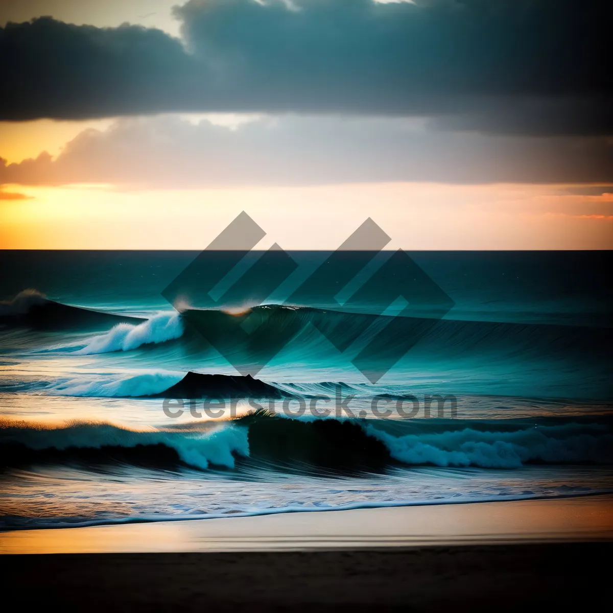 Picture of Tranquil Sunset Over Tropical Beach