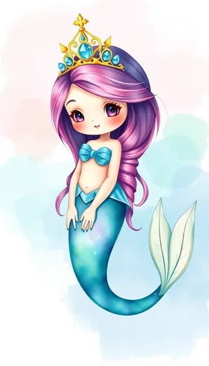 Cartoon Kid Coquette in Fun Clip Art Style