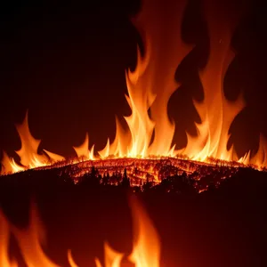 Fiery Blaze: Intense Heat and Burning Flames