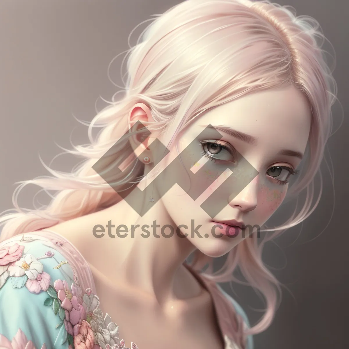 Picture of Blonde Beauty: Seductive Fashion Portrait with Lovely Posing