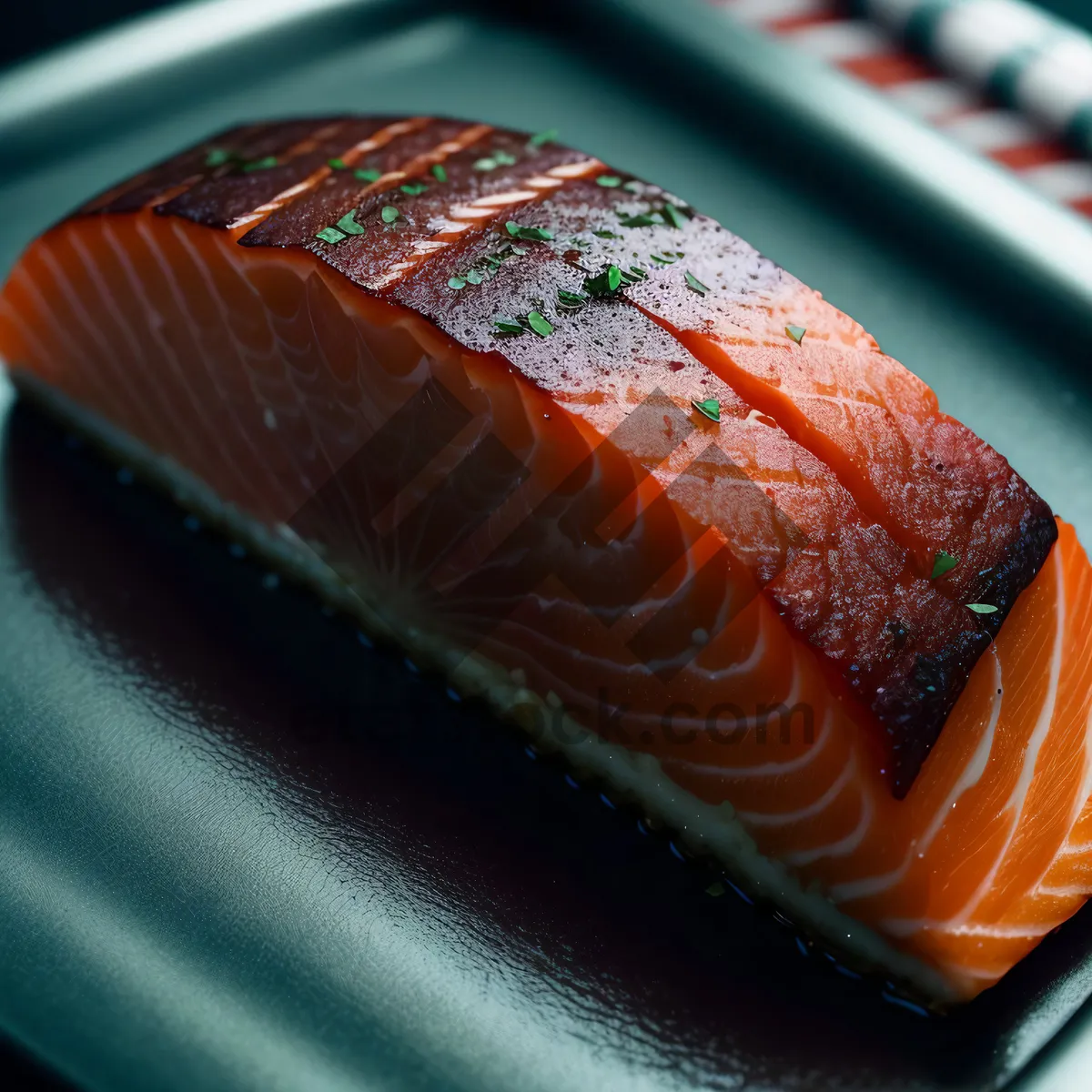Picture of Delicious Gourmet Sushi with Fresh Salmon