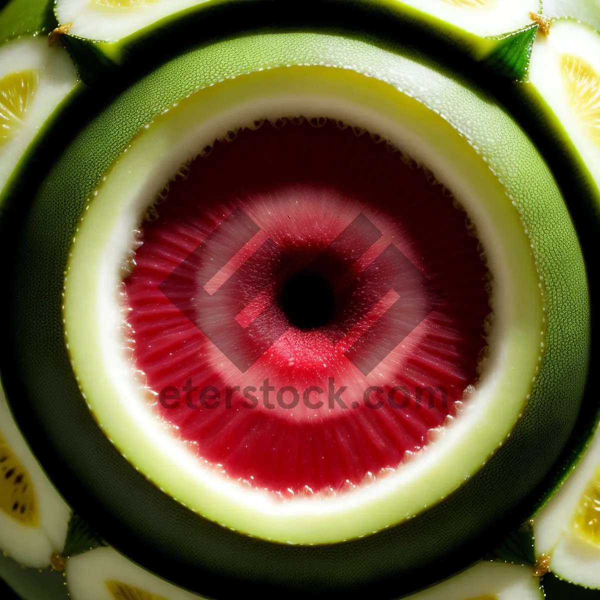 Picture of Fresh and Juicy Kiwi and Watermelon Fruit Slices