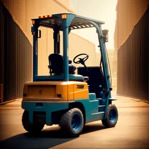 Heavy-duty Forklift Workloader on Industrial Construction Site