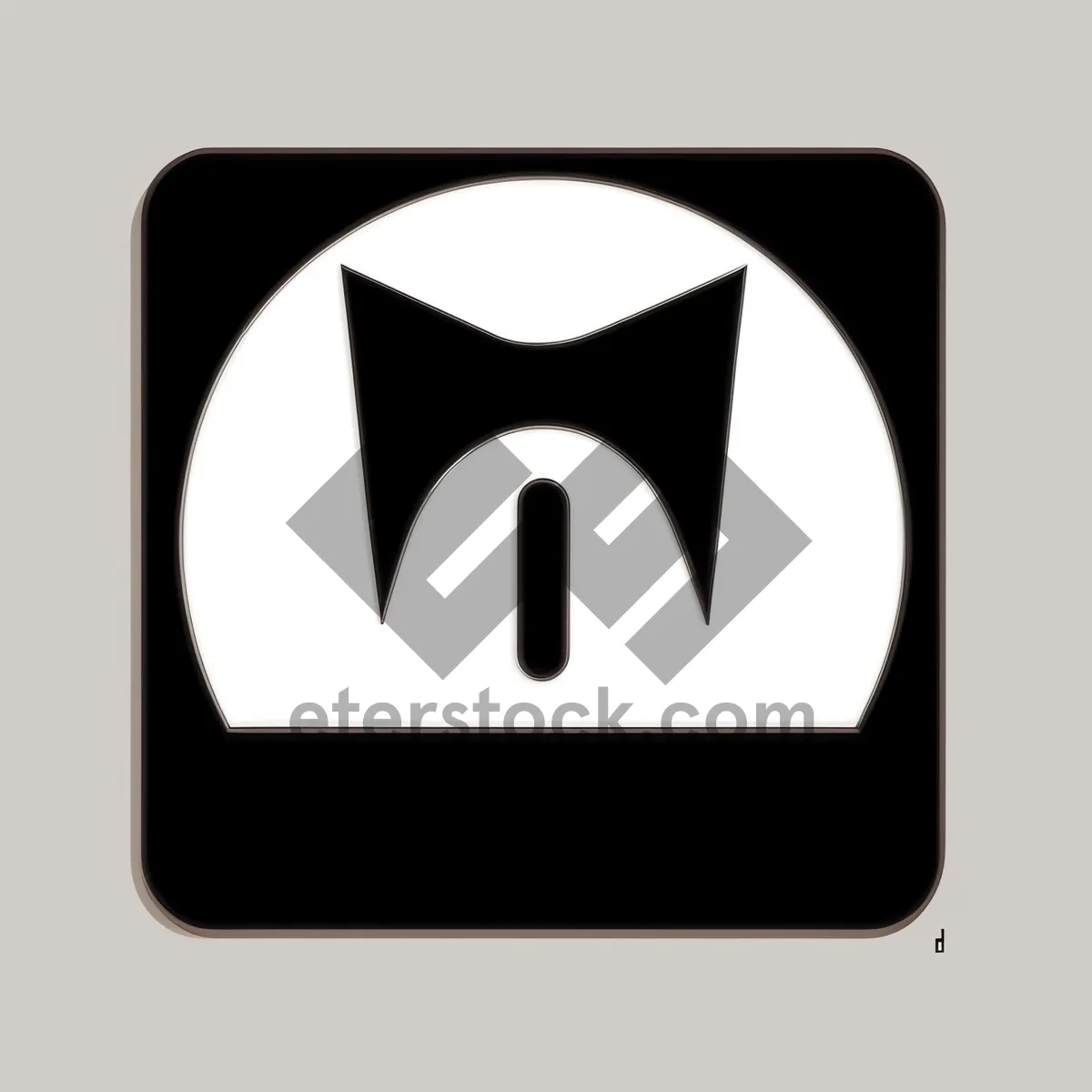 Picture of Shiny Button Icon with 3D Shadow