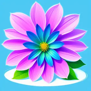 Colorful Lotus Blossom in a Vibrant Garden