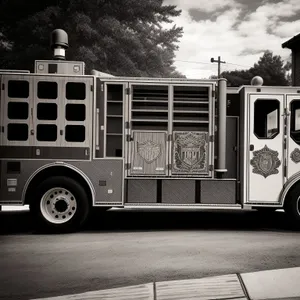 Emergency Services Vehicle in Street Traffic