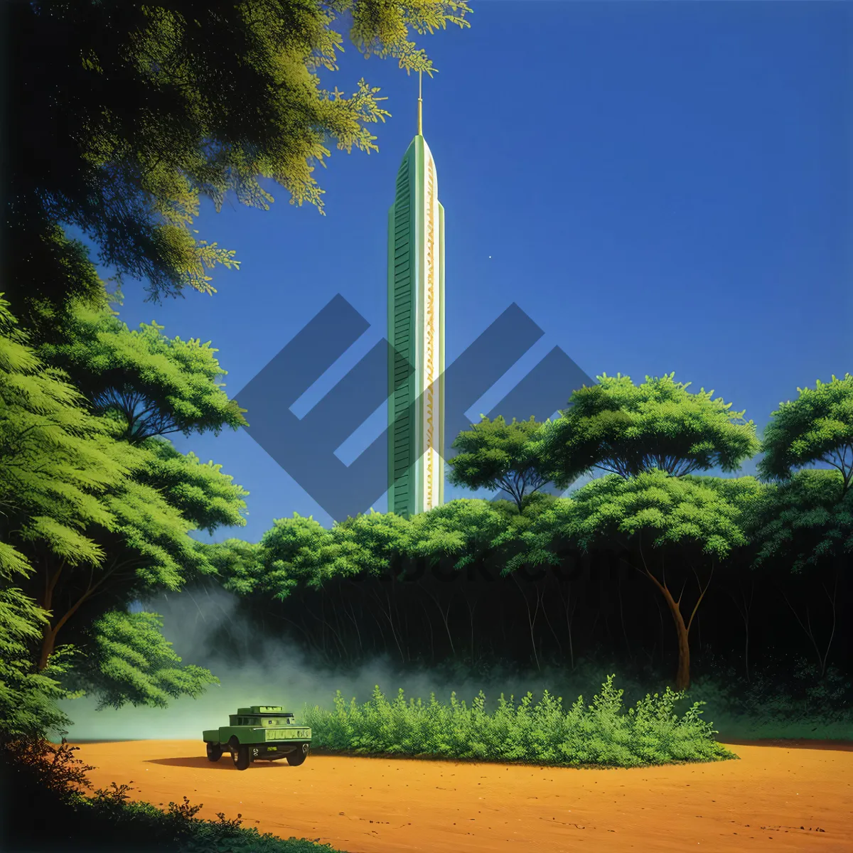 Picture of Skyline Obelisk: Iconic City Landmark with Architectural Fountain