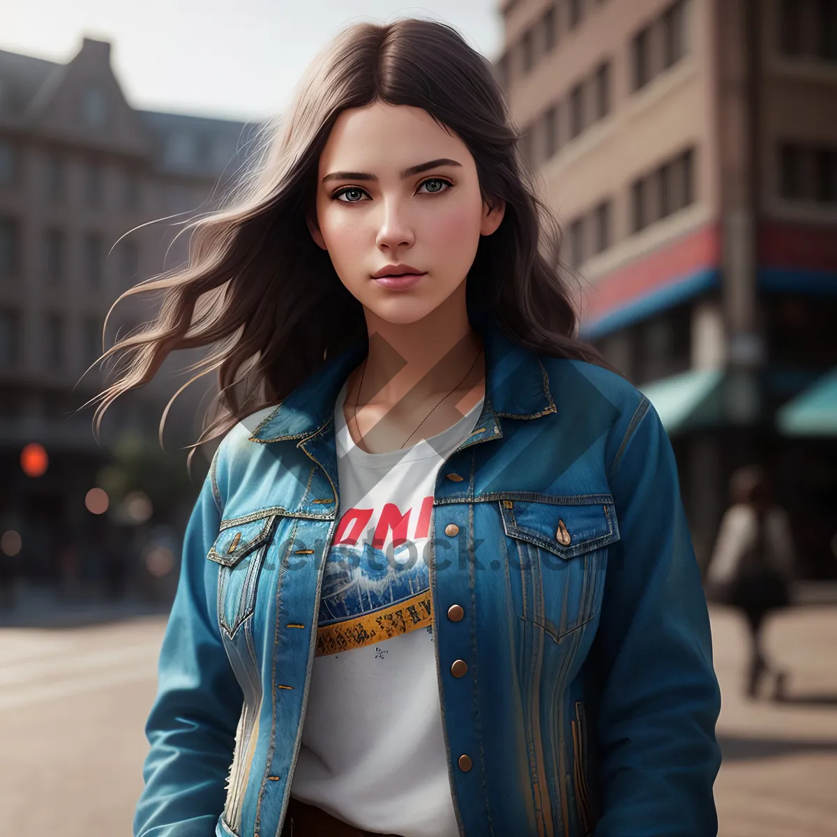 Picture of Smiling lady with attractive expressions, a happy businesswoman.