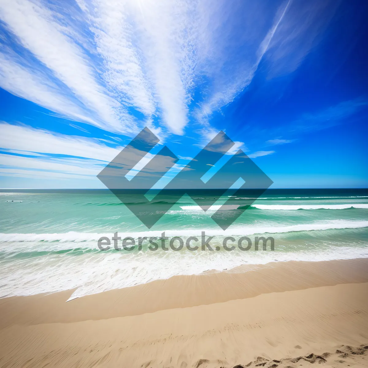 Picture of Tranquil Tropical Beachscape with Clear Turquoise Waters