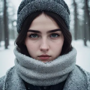 Winter Fashion - Smiling Child in Cozy Ski Mask