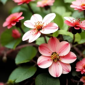 Blossoming Pink Floral Petals in Garden