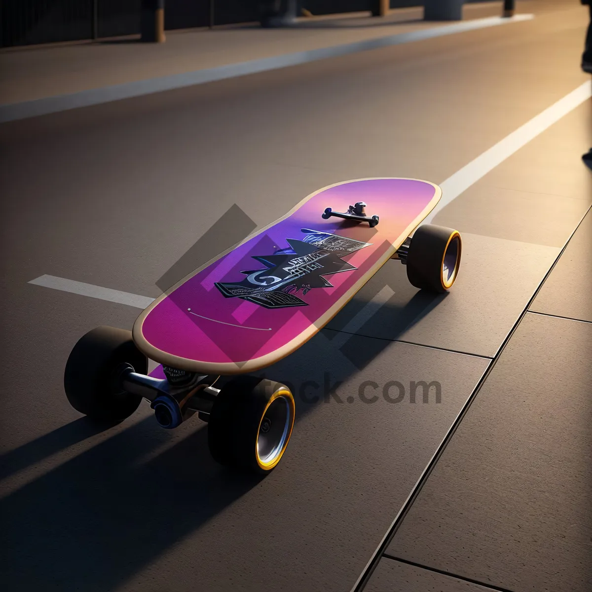 Picture of Speedboard: Futuristic Digital 3D Render of High-Tech Skateboard Racer