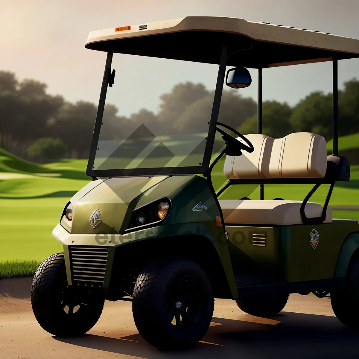 Picture of Golfing Drive: Motorized Golf Cart in Action