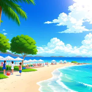 Paradise Beach: Tranquil Tropical Oasis by the Azure Ocean