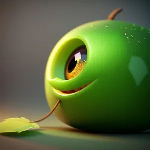 3D Granny Smith Apple in Motion