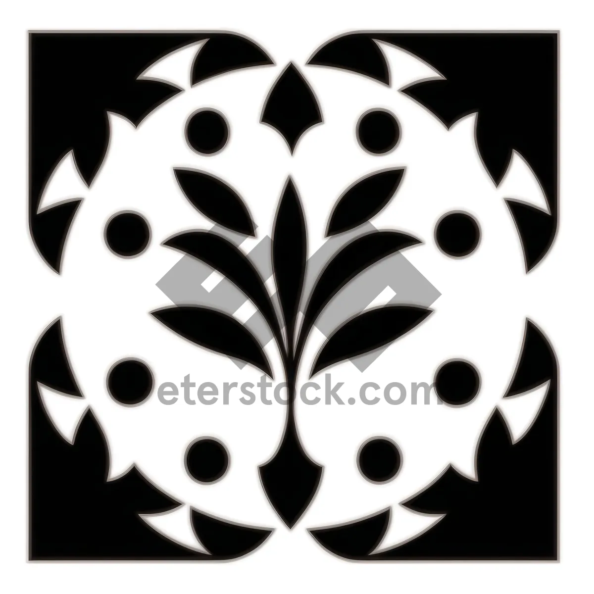 Picture of Classic Floral Silhouette Pattern - Vintage Venetian Decor