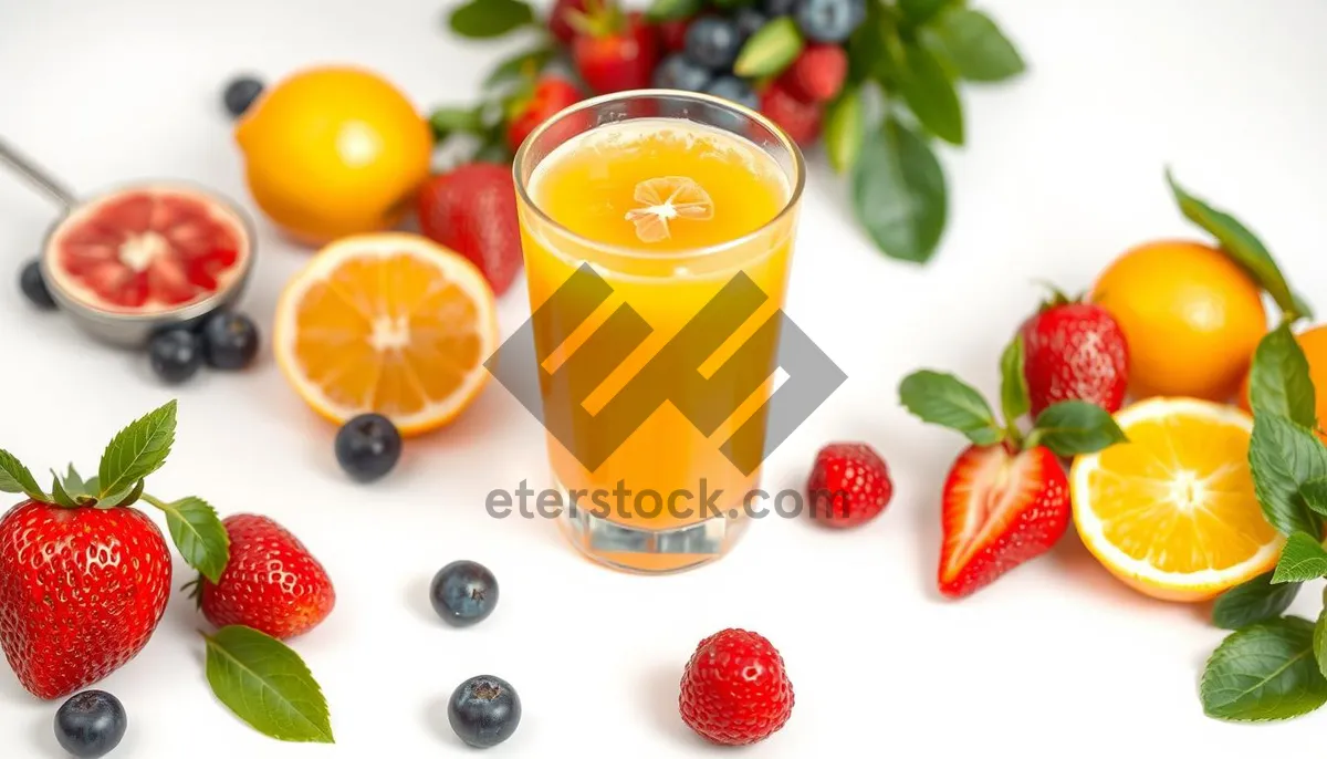 Picture of Delicious Fruit Infused Citrus Mocktail with Mint Garnish