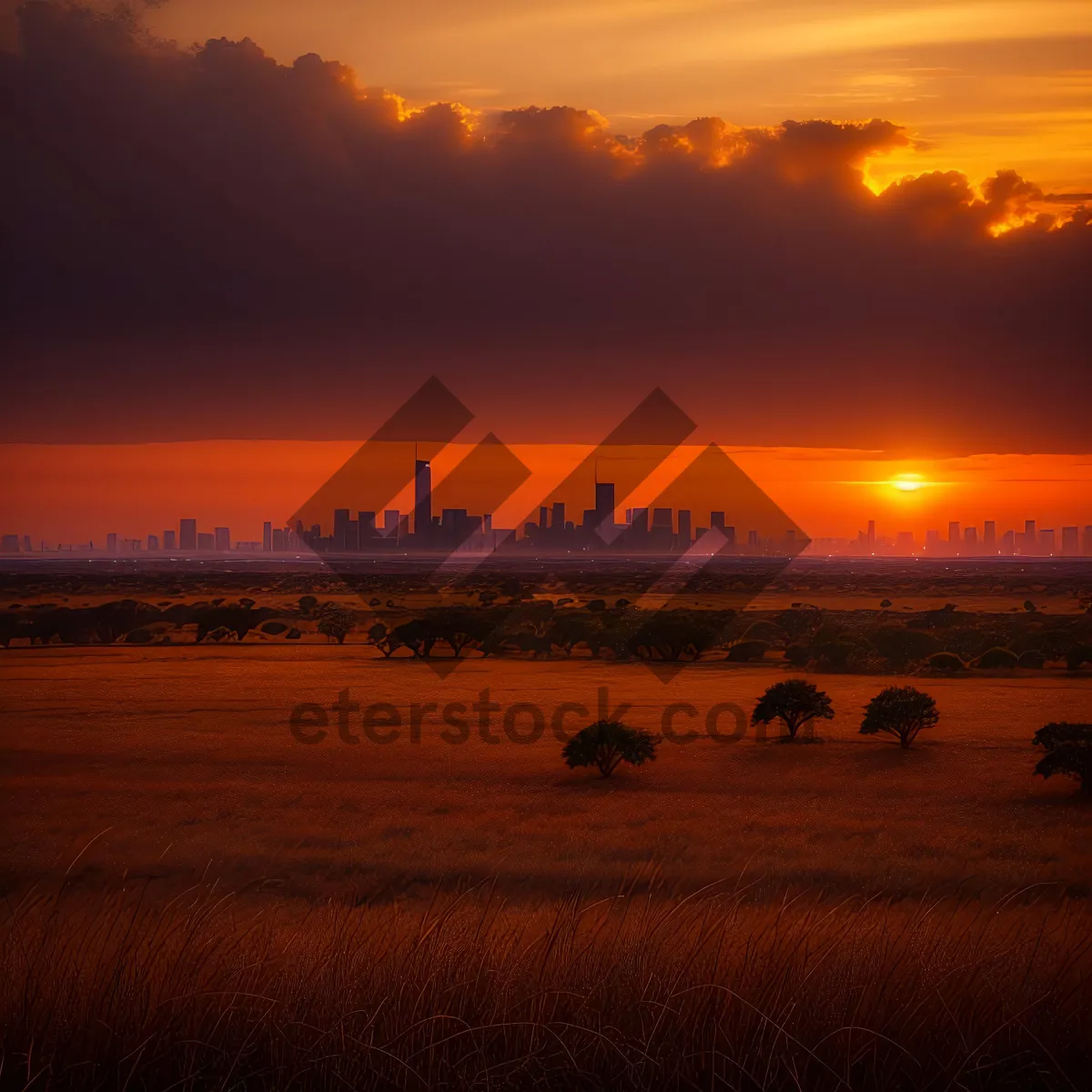 Picture of Dreamy Sunset Over Beach Horizon