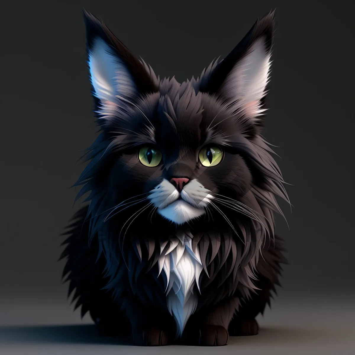 Picture of Fluffy Gray Kitty with Playful Whiskers