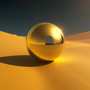 Dynamic 3D Graphic Icon with Curved Light Art