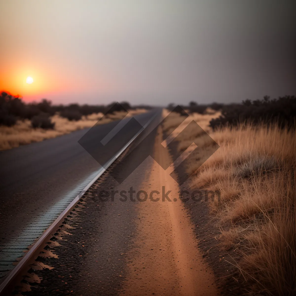 Picture of Serene Countryside Highway under Summer Sky