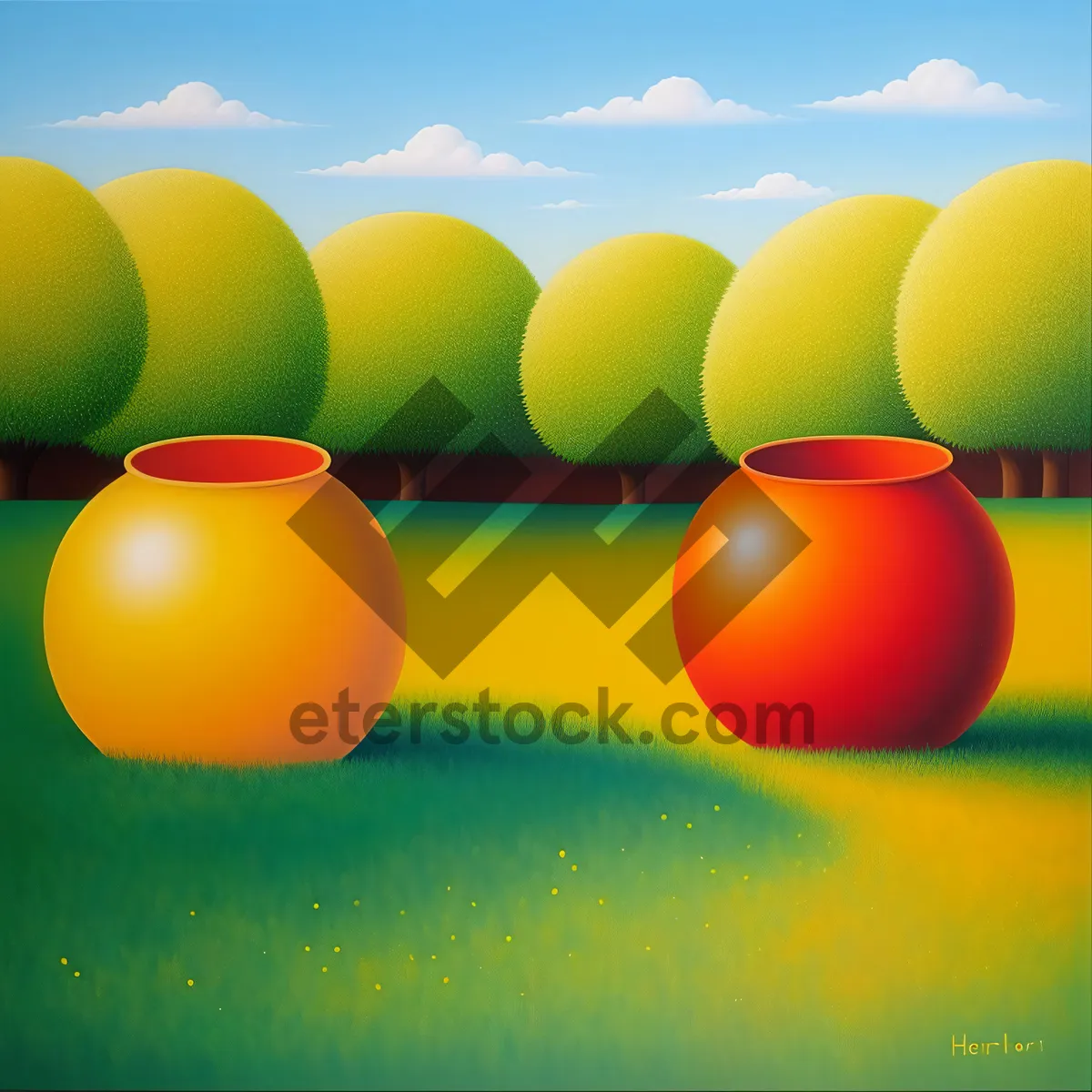 Picture of Vibrant Easter Balloons in a Joyful Cluster