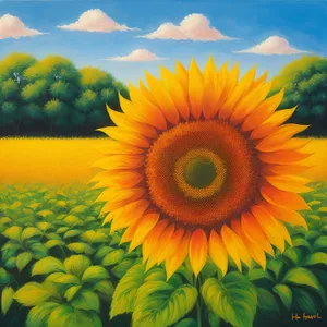 Sunny Sunflower Field in Full Bloom