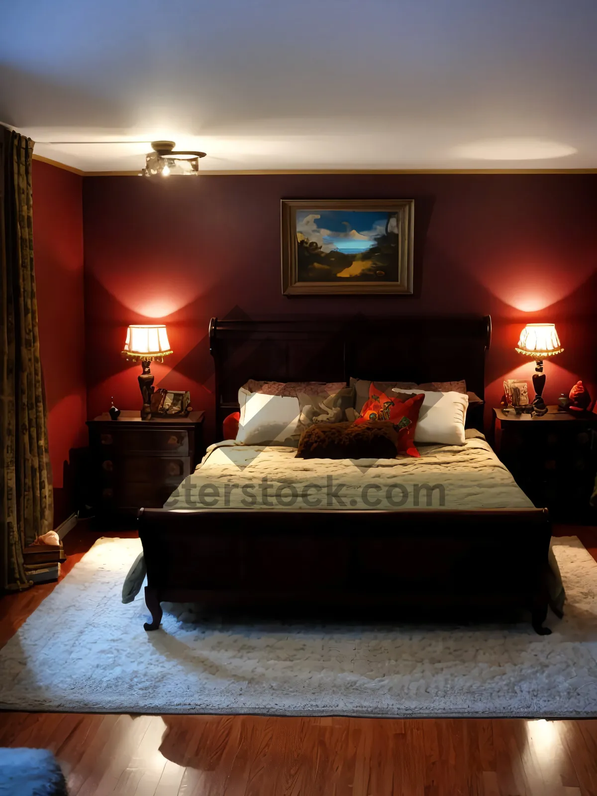 Picture of Modern luxury bedroom with four-poster bed