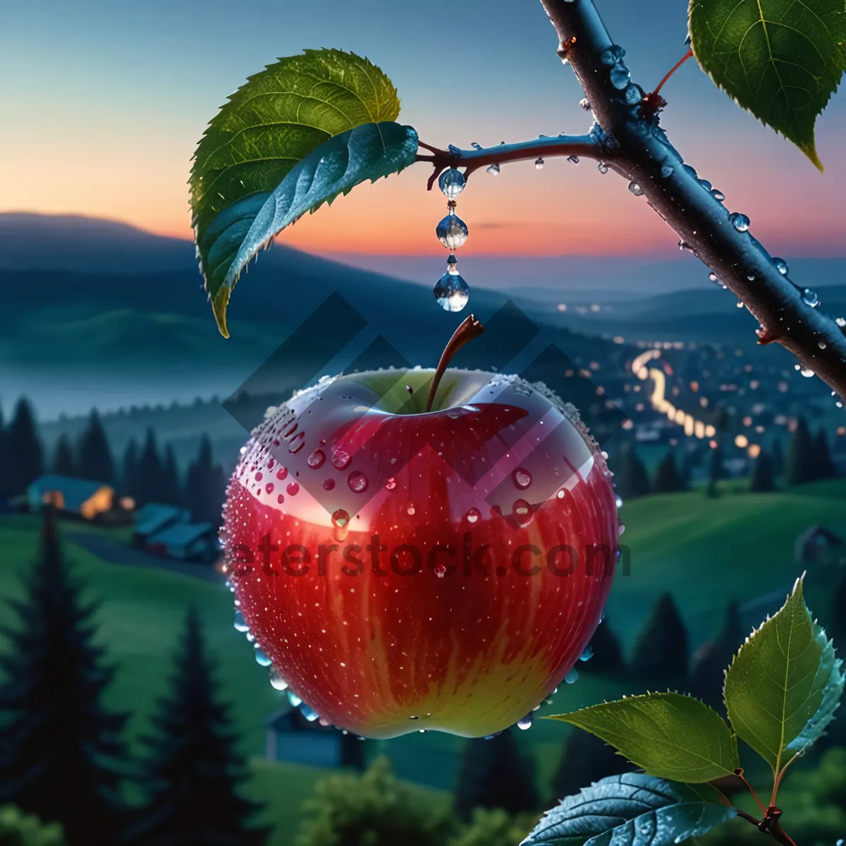 Picture of Juicy Red Delicious Apple - Healthy and Delicious Fruit