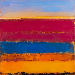 Vibrant Sunset Over Calm Ocean Waves