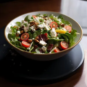 Delicious Gourmet Vegetable Salad Bowl