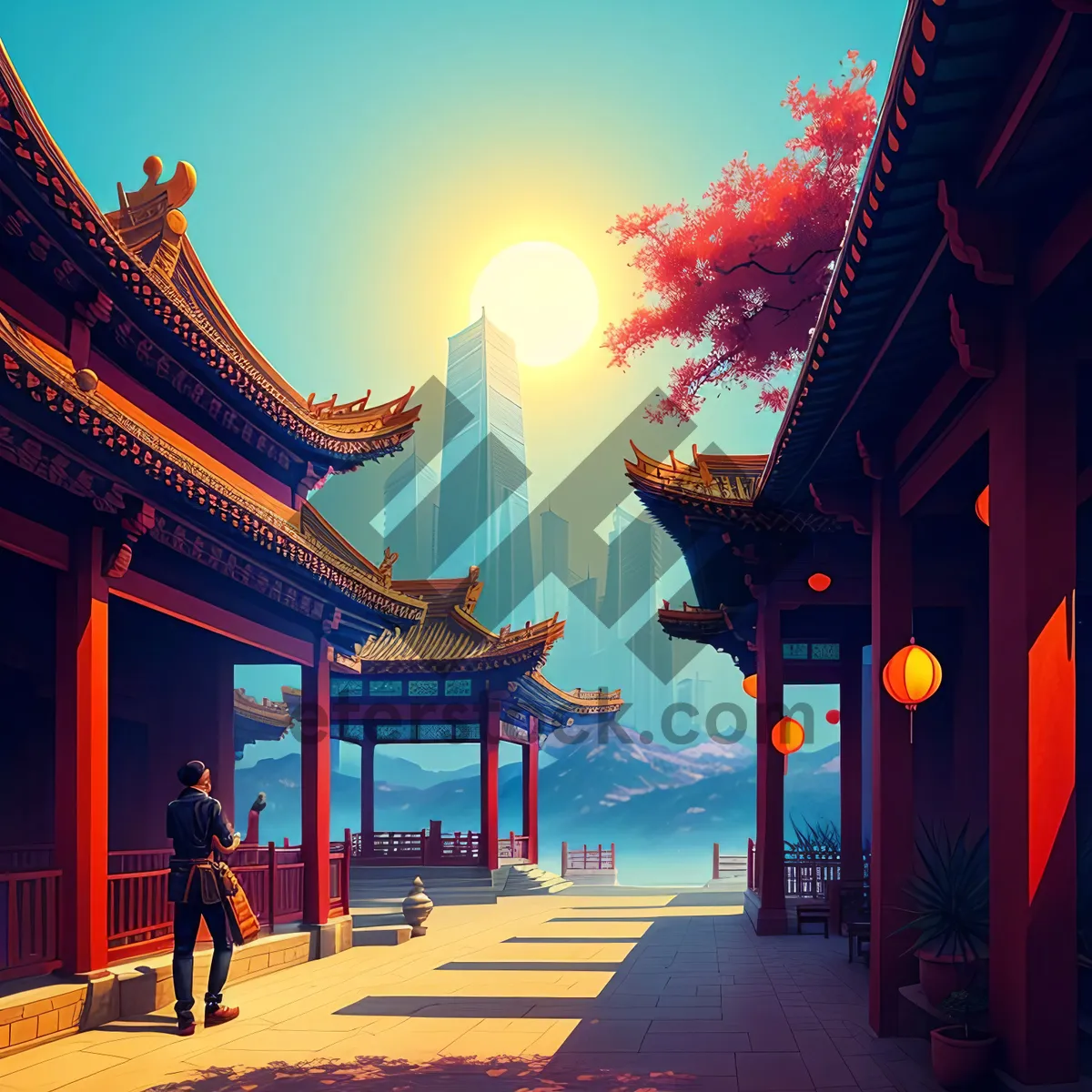 Picture of Iconic Beijing Temple at Night: A Majestic Symbol of Ancient Chinese Culture