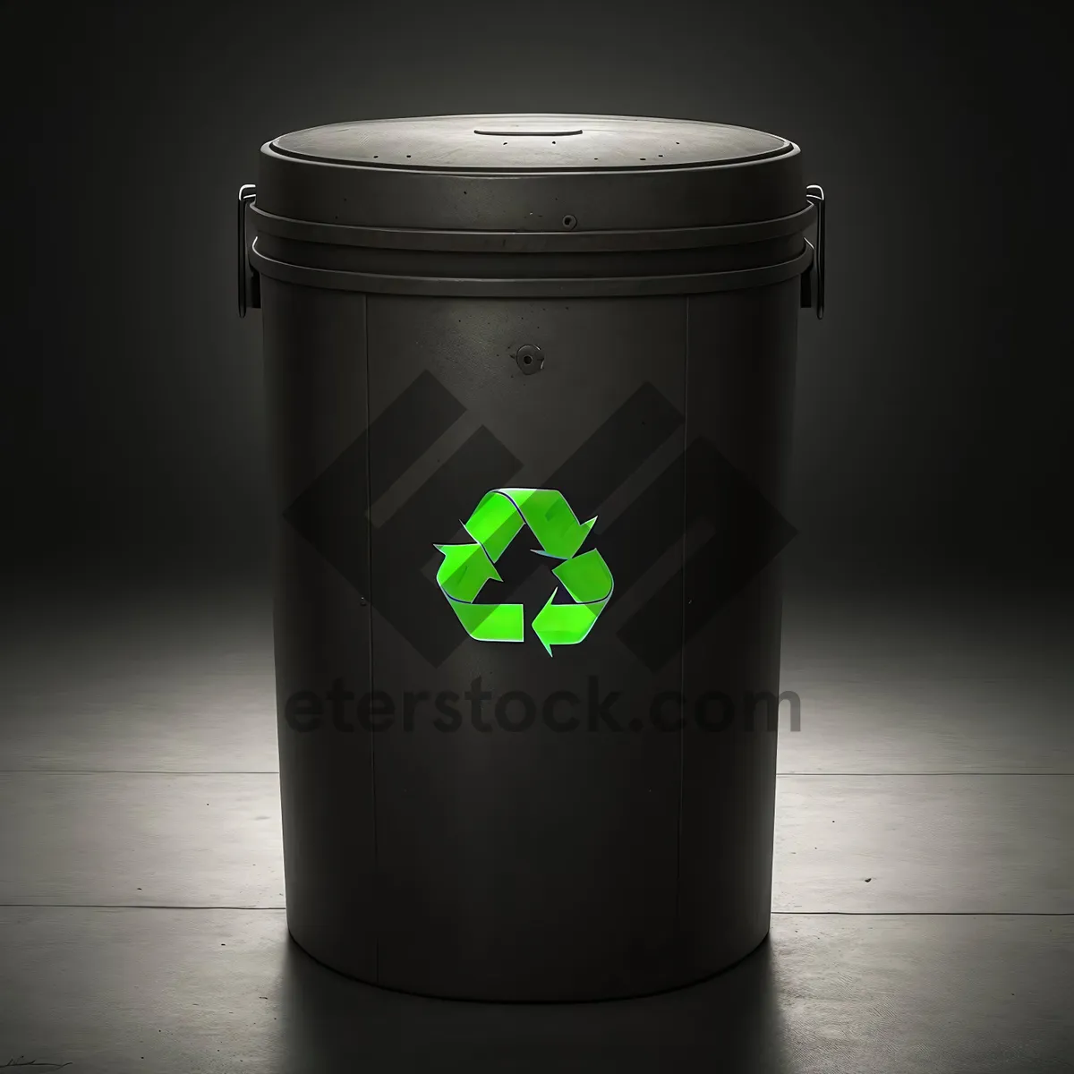 Picture of Clean Plastic Garbage Bin with Drink Container