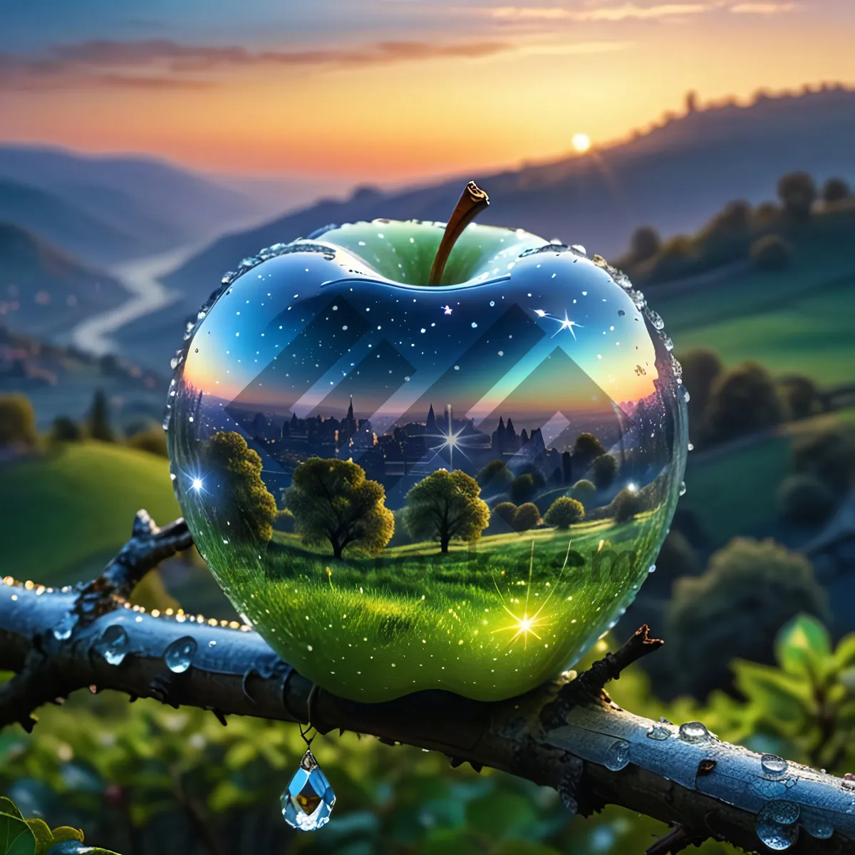 Picture of Juicy organic apples for a healthy diet