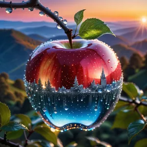 Fresh and Juicy Red Delicious Apple Close-Up View
