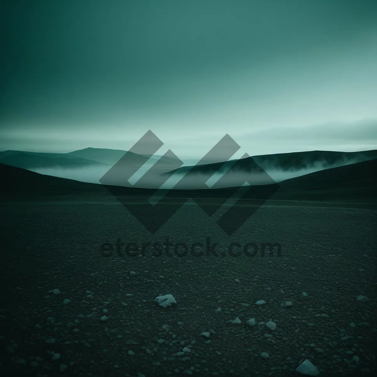 Picture of Scenic Desert Sunset over Mountain Dunes