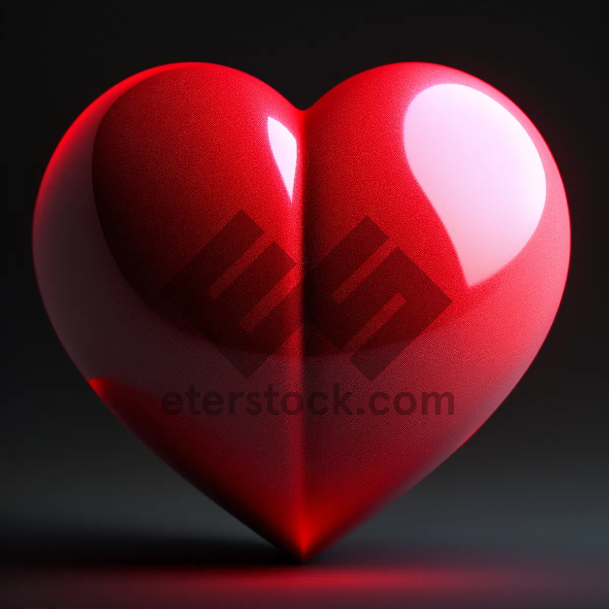 Picture of Romantic Sparkle: Shiny Heart-shaped Gem Symbol