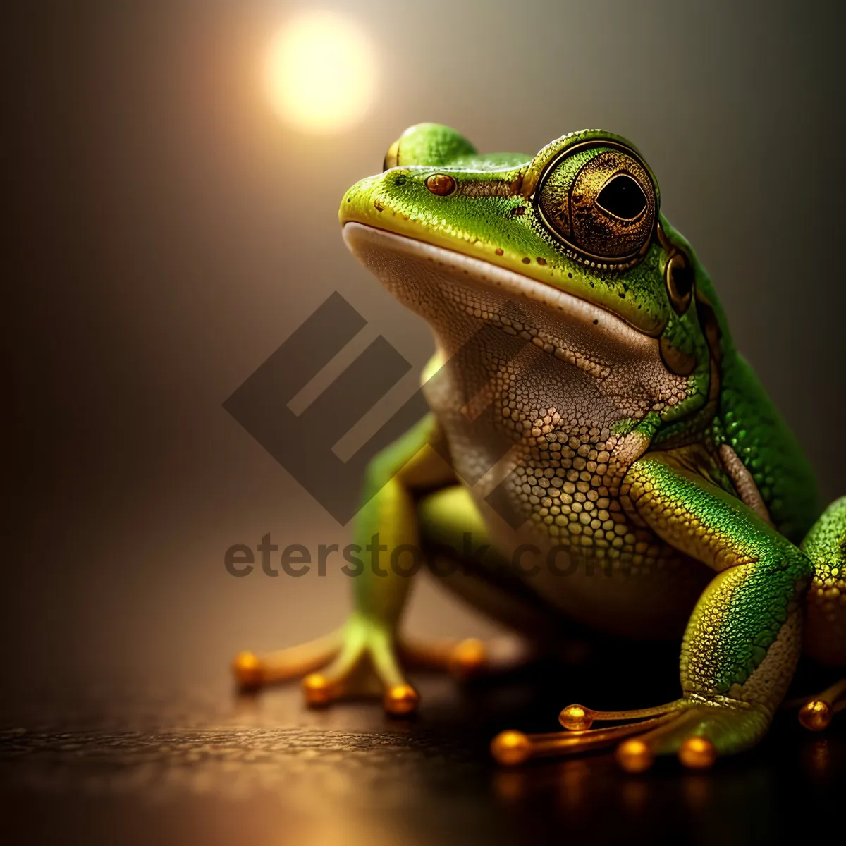 Picture of Vibrant Eyed Tree Frog in Close-up