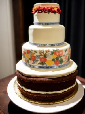 Sweet Cake Refreshment in Pastry Bowl