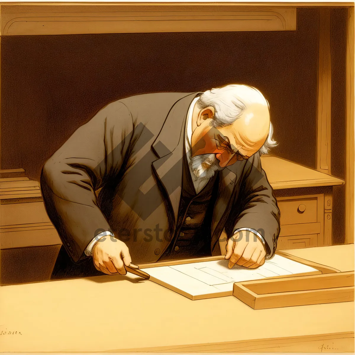 Picture of Busy professional working on laptop at office desk