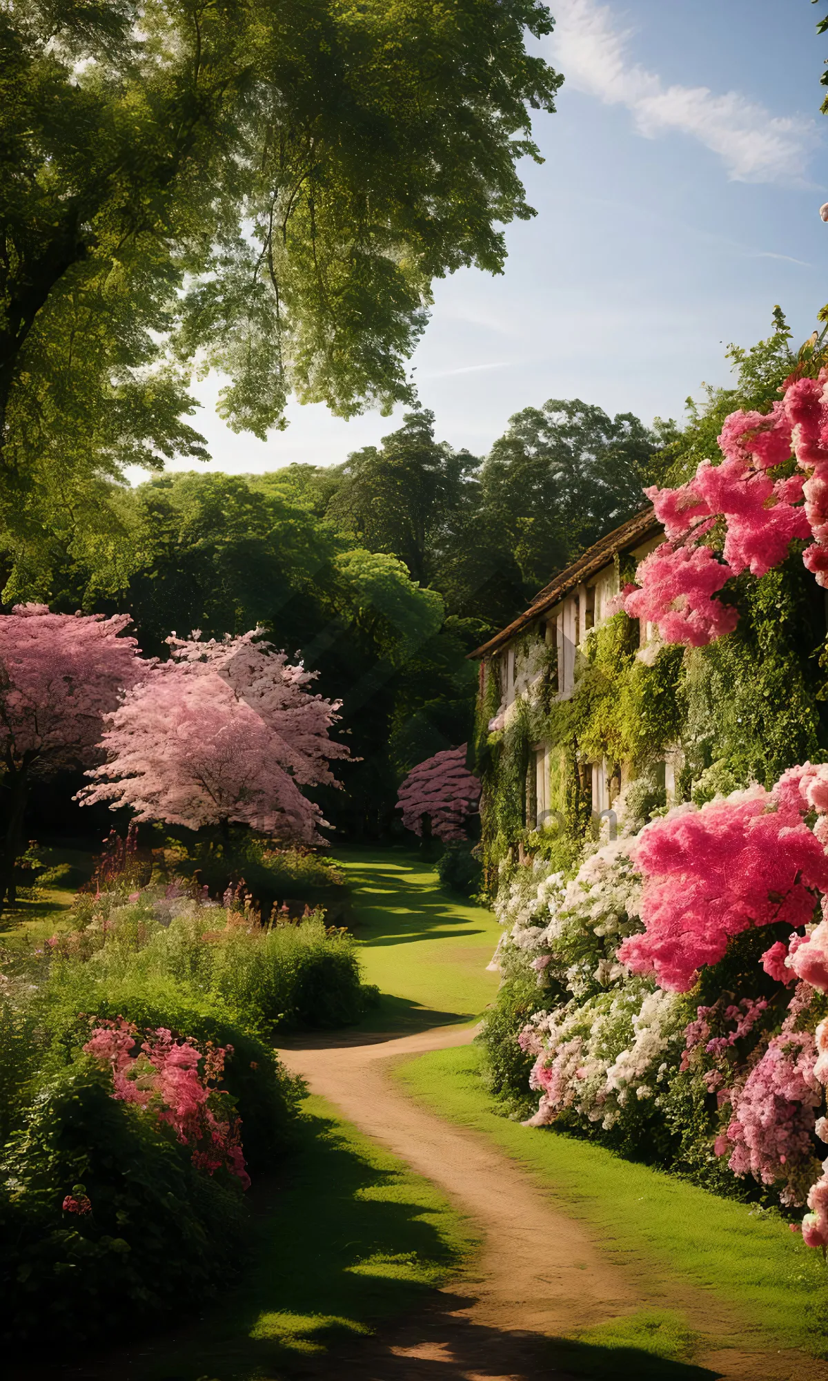 Picture of Flower-filled Park Landscape in Summer Bloom