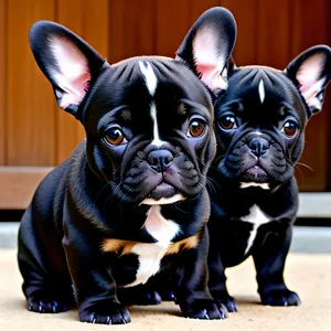 Adorable Bulldog Puppy Portrait - Purebred Canine Pet