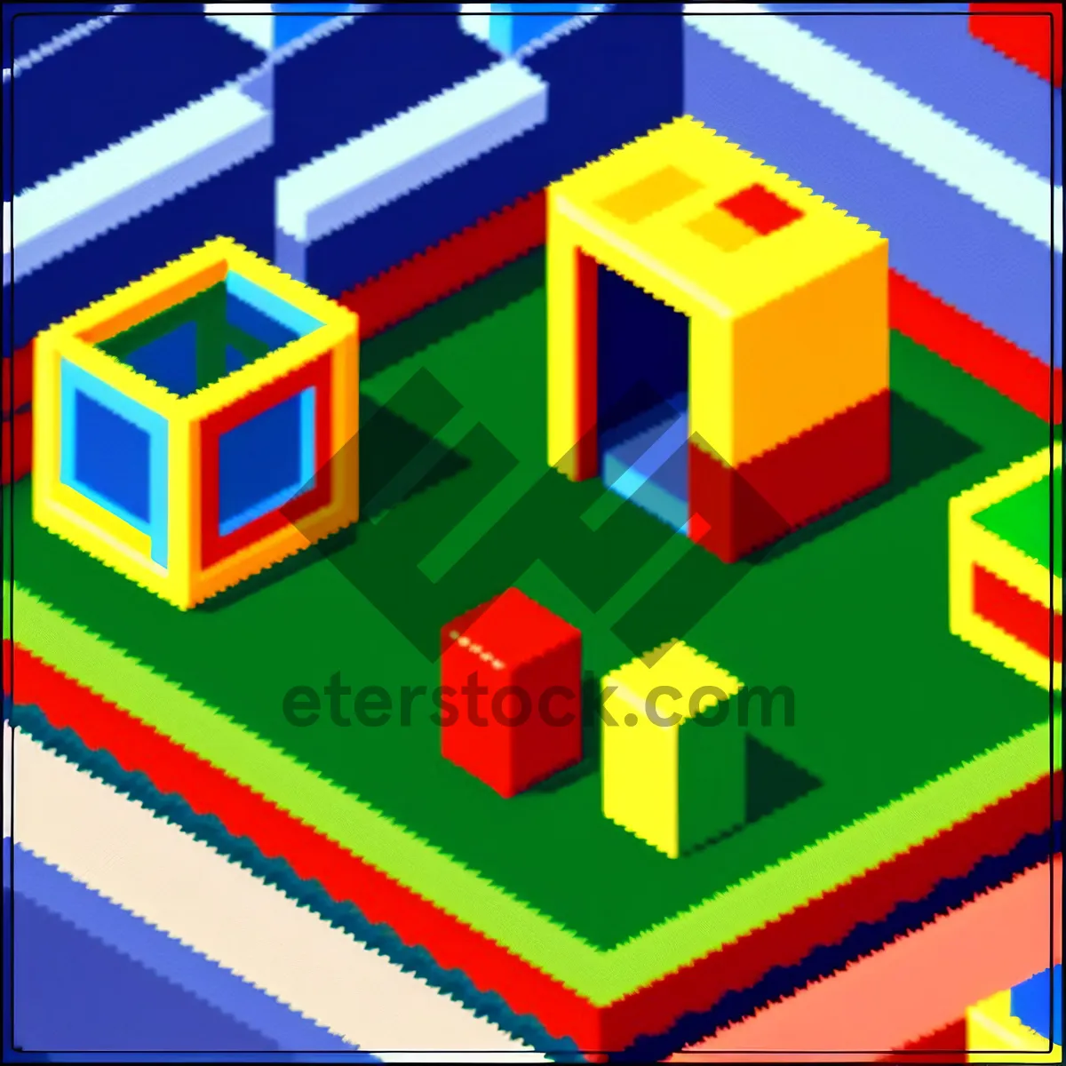 Picture of 3D Cube Flag Business Symbol Design