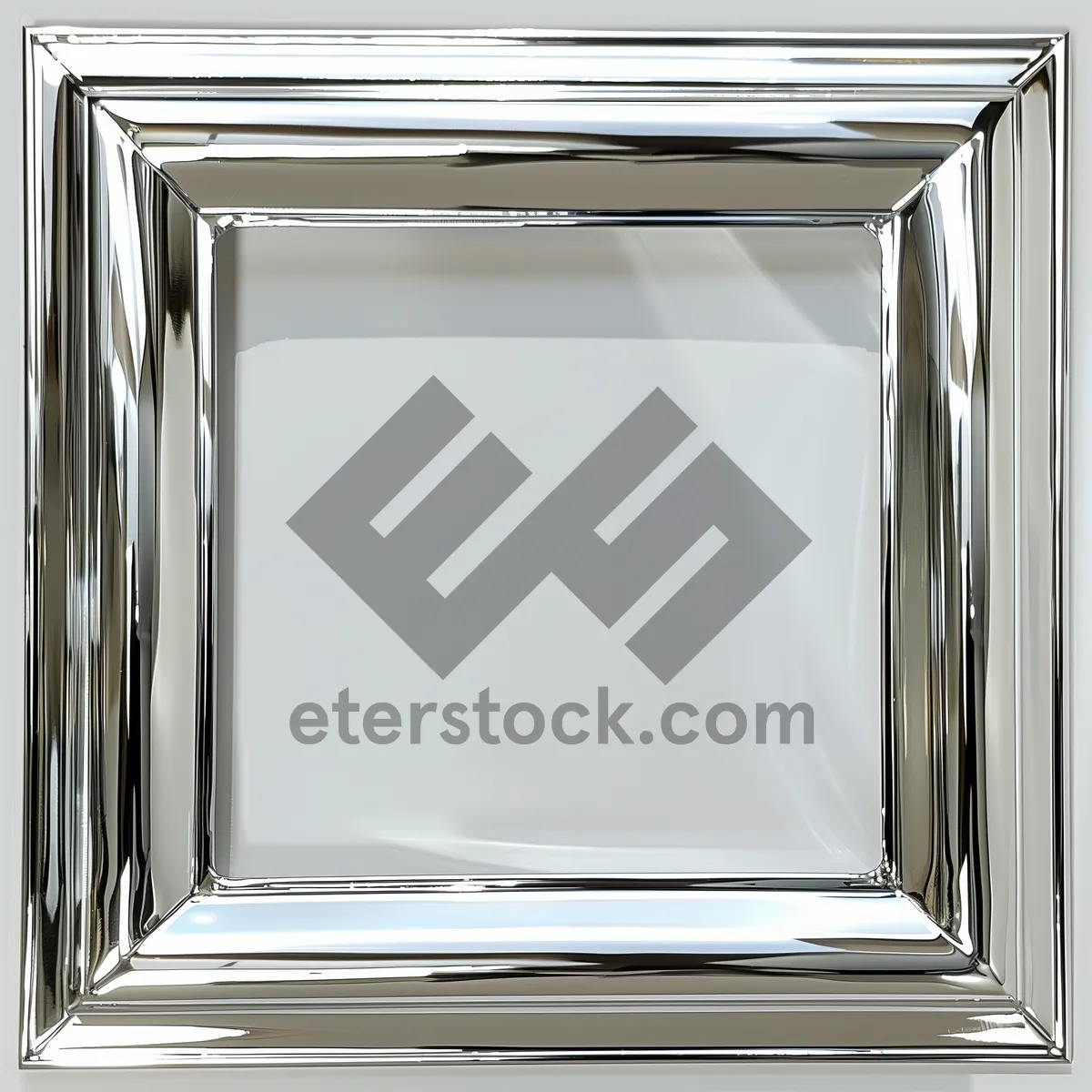 Picture of Vintage wooden frame on empty wall.