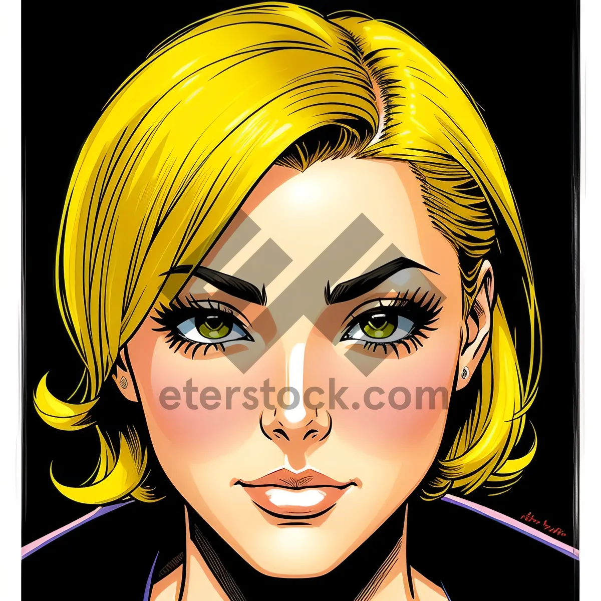 Picture of Stylish Lady with Attractive Cartoon Style Makeup