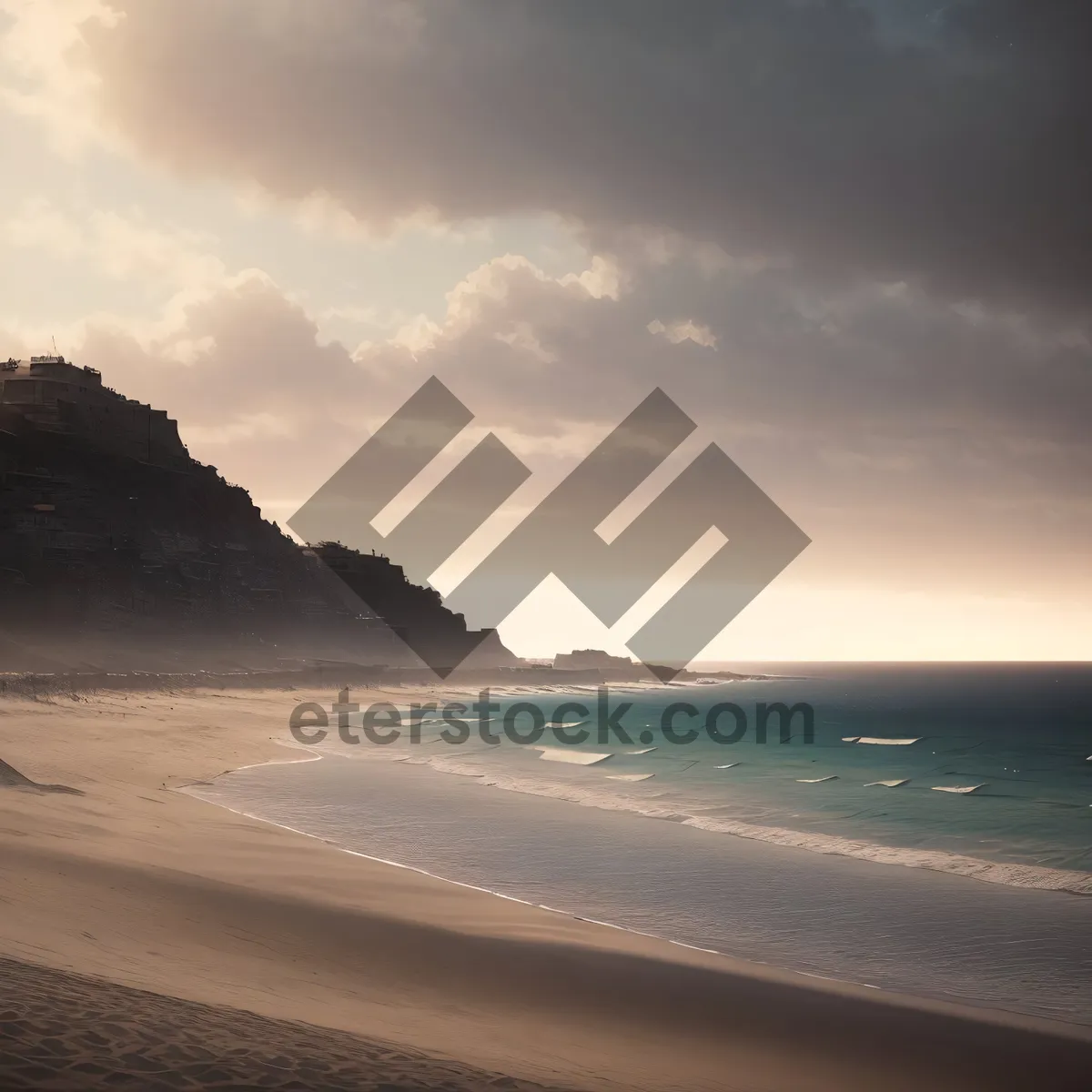 Picture of Tropical paradise beach with sunny shoreline